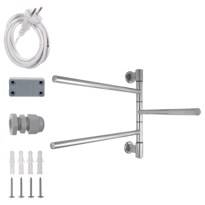 Energy I chrome G3 RAL 9005 черный матовый поворотный электрический полотенцесушитель
