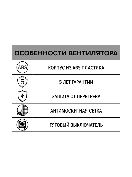 ERA 6S-02 вытяжка для ванной диаметр 150 мм