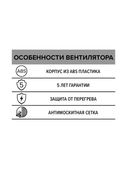 ERA 6S вытяжка для ванной диаметр 150 мм
