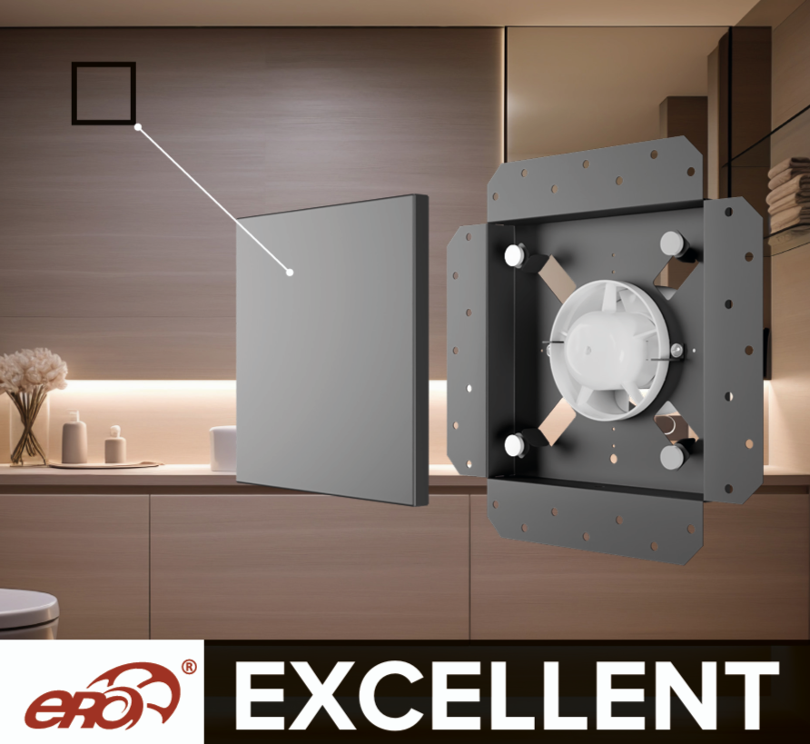 ERA EXCELLENT 4C BB Matt black вытяжка для ванной диаметр 100 мм
