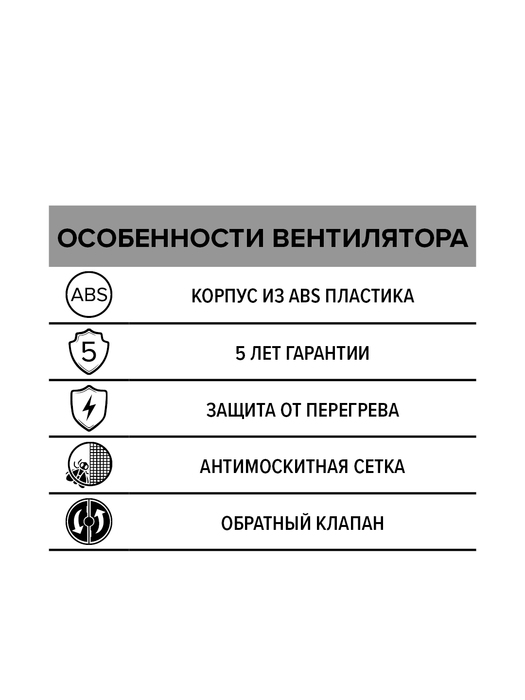 ERA NEO 6 S C вытяжка для ванной диаметр 150 мм