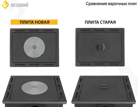 ЭТНА БКД с плитой Бежевый дровяная печь