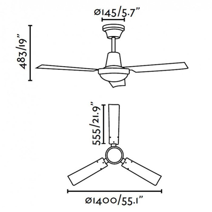 Faro Indus 140 Cromo (33002) потолочный вентилятор