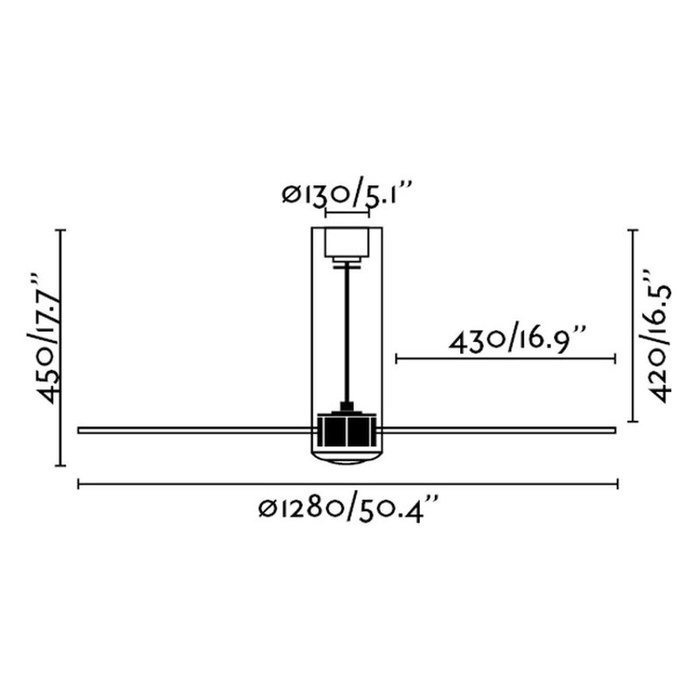 Faro Tube Fan Shiny Black (32035) потолочный вентилятор