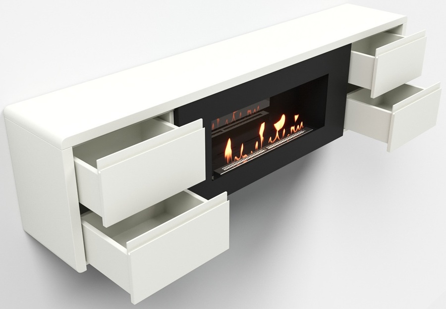 Firelight BFP/P-1700 lux белая напольный биокамин