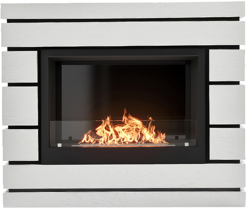 Firelight BFP/P-2520 с порталом Moderno 25 шпон белый дуб напольный биокамин