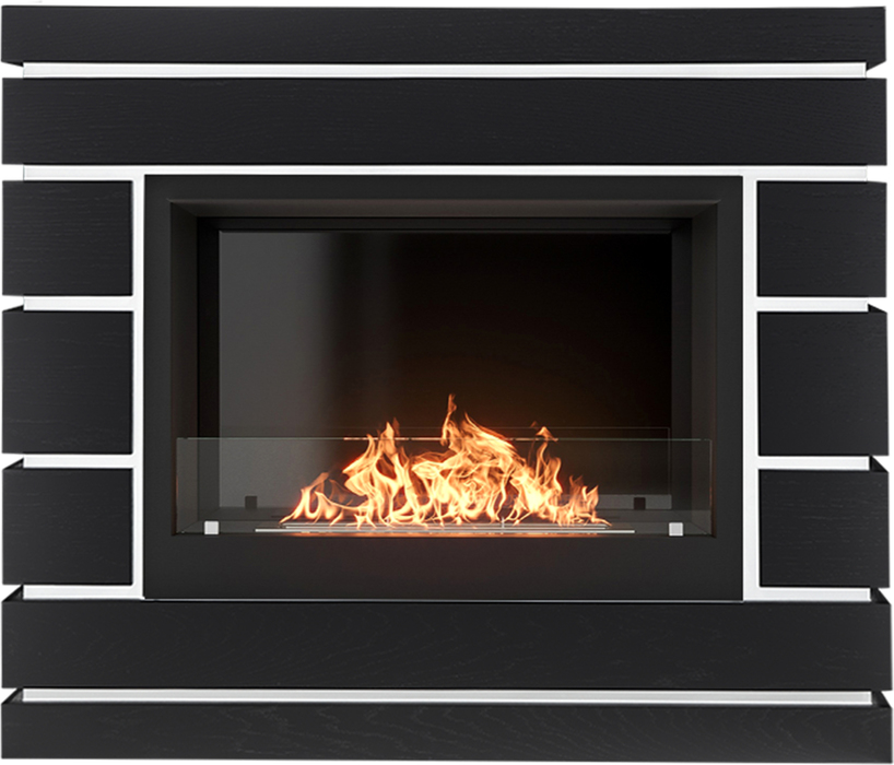 Firelight BFP/P-2520 с порталом Moderno 25 шпон чёрный дуб напольный биокамин