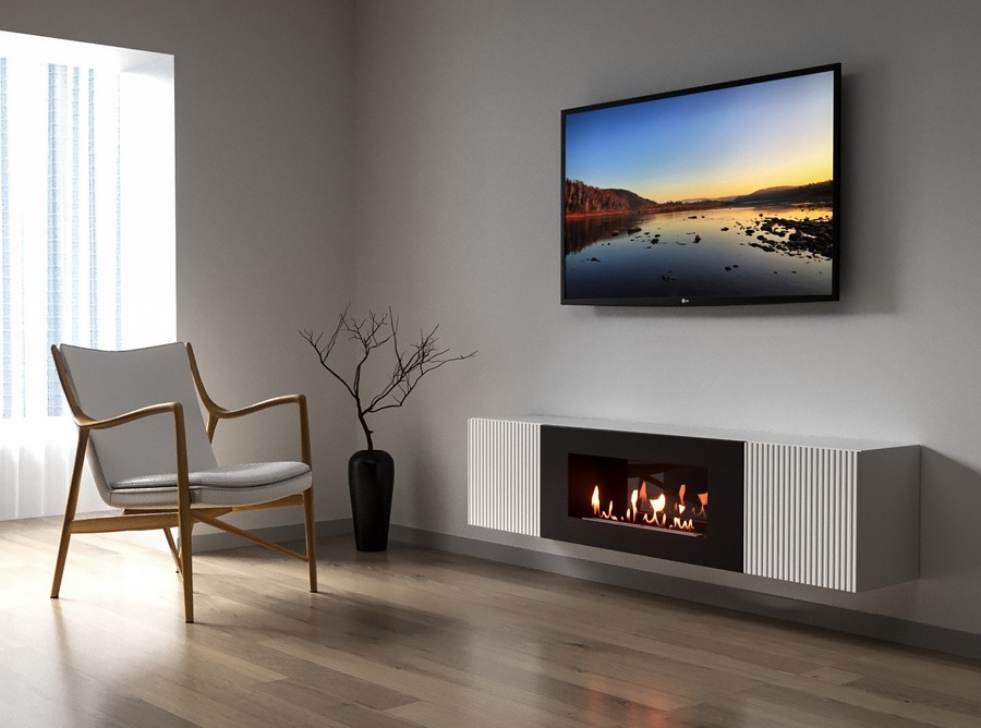 Firelight BFP-P1700L белая настенный биокамин