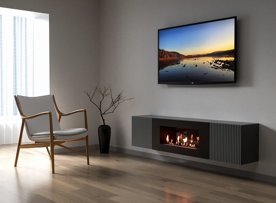 Firelight BFP-P1700L графит настенный биокамин