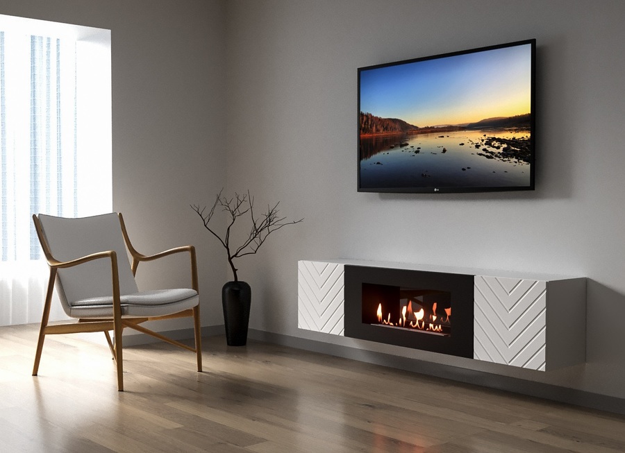 Firelight BFP-P1700V белая настенный биокамин