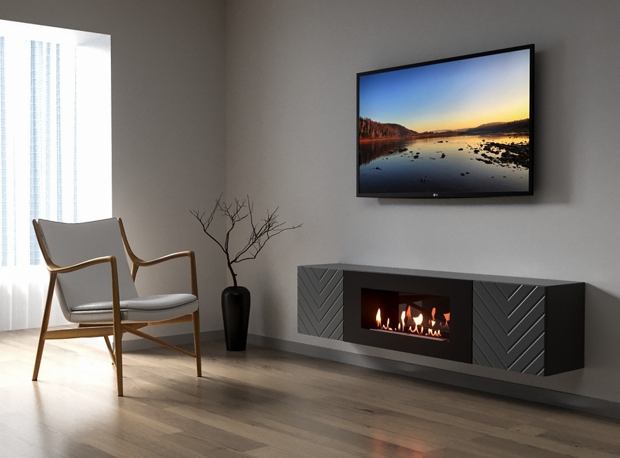 Firelight BFP-P1700V графит настенный биокамин