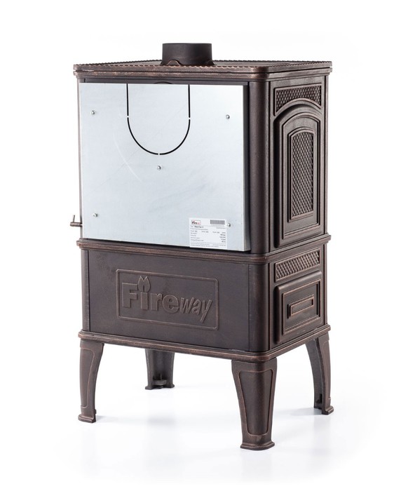 Fireway DACHA I патина медь дровяная печь