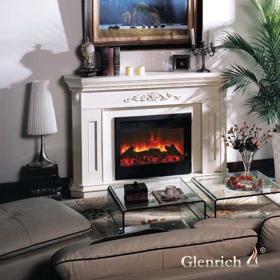 Glenrich Каролина (Premier 28) Белый белый камин от сети
