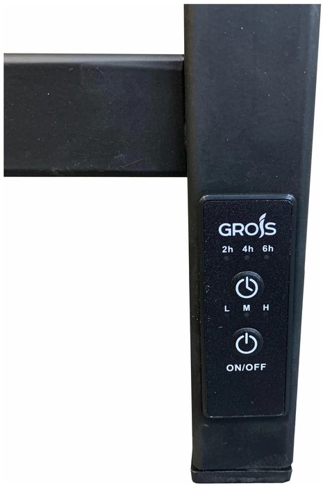 GROIS Bruno GR-122 400/800 П8 RAL9003 U электрический полотенцесушитель