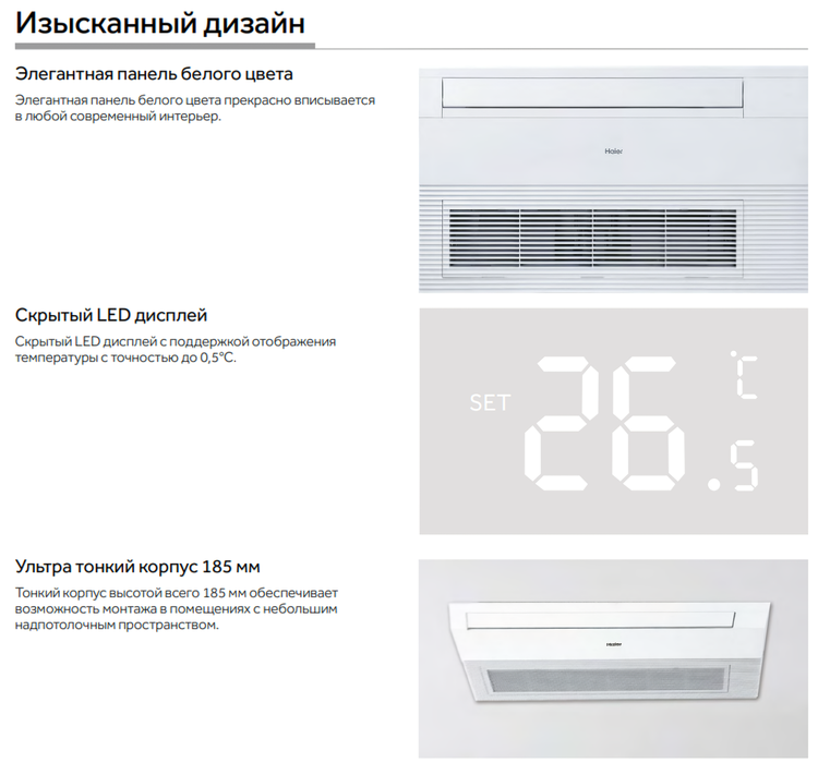Haier AB25S2SA1FA/1U25S2SM4FA кассетный кондиционер