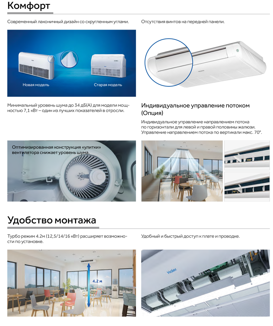 Haier AC35S2SG1FA/1U35S2SM4FA напольно-потолочный кондиционер