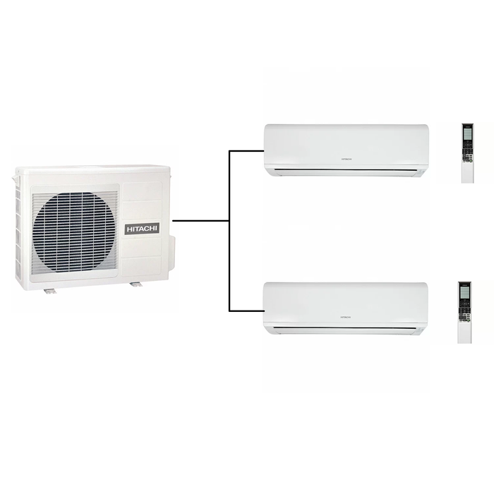 Hitachi RAM-40NP2B/RAK-25RPC*2 мульти сплит-система на 2 комнаты