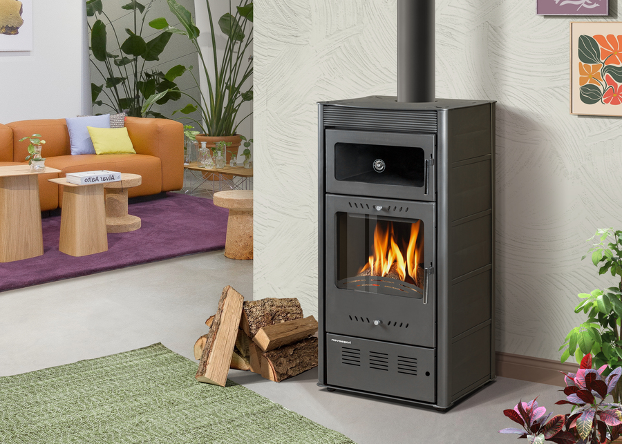 Hosseven Rose Oven Anthracite дровяная печь