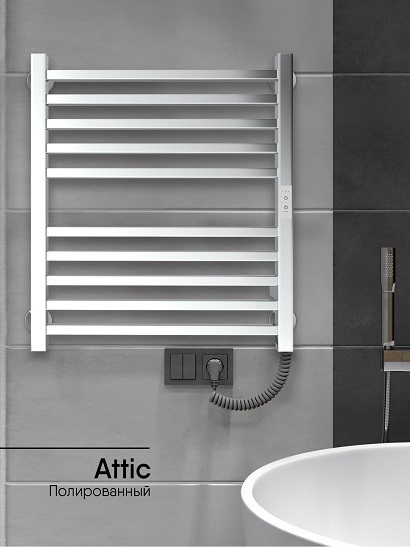INDIGO Attic (el) 60/50  Полиров. электрический полотенцесушитель лесенка