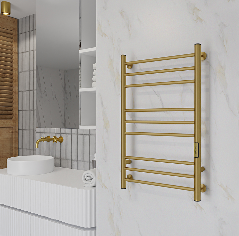 INDIGO Line Trinity (el) 80/50 Milky Gold электрический полотенцесушитель лесенка