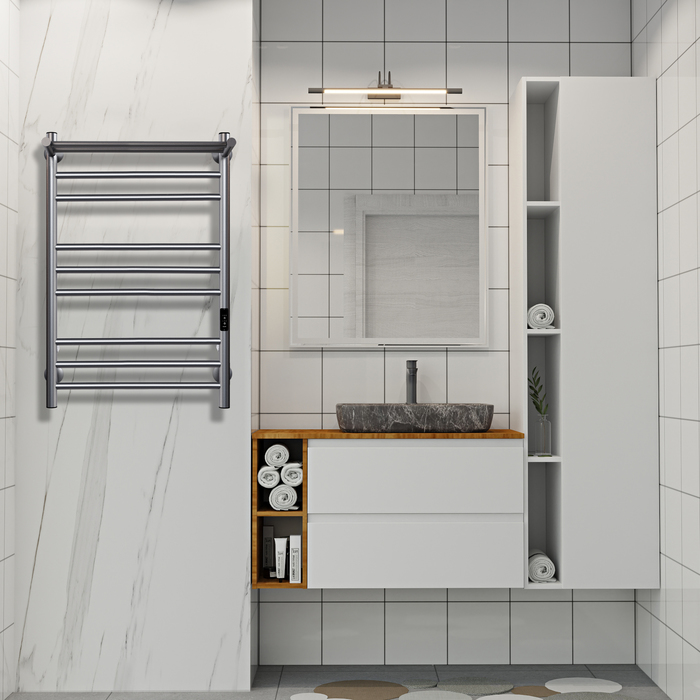 INDIGO Line Trinity с/п (el) 80/50 Graphite Metallic электрический полотенцесушитель лесенка