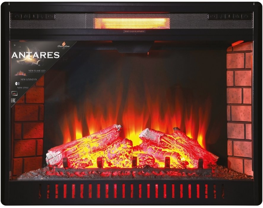 InterFlame Antares 31 LED FX QZ широкий очаг 2D