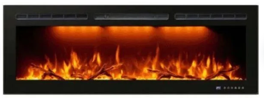 InterFlame FreeSpace 55 LED FX QZ широкий очаг 2D