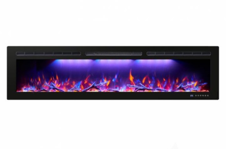 InterFlame FREESPACE 75 LED FX широкий очаг 2D