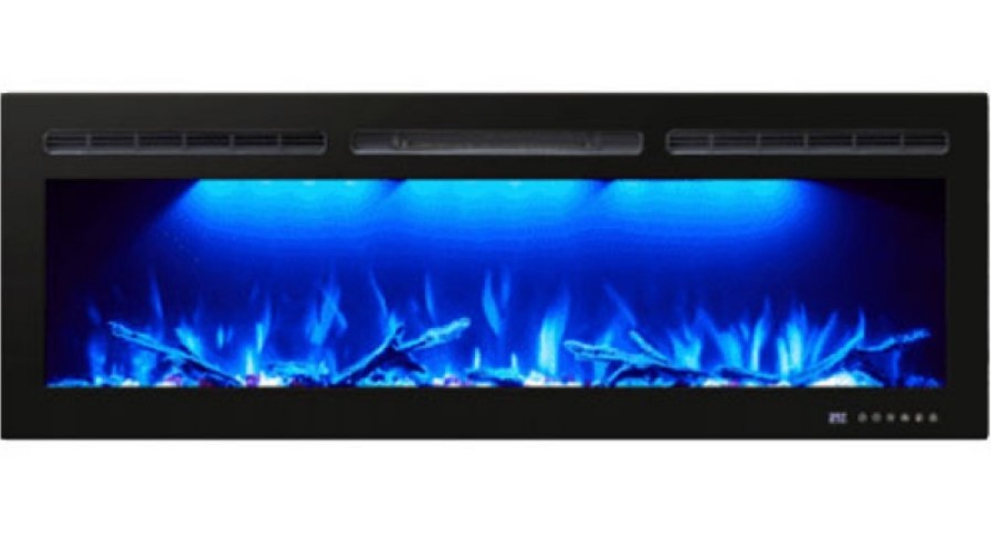 InterFlame FREESPACE 75 LED FX широкий очаг 2D
