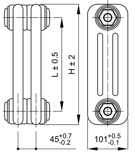 IRSAP TESI RR3 3 2500 YY 01 A4 02 1 секция радиатор отопления