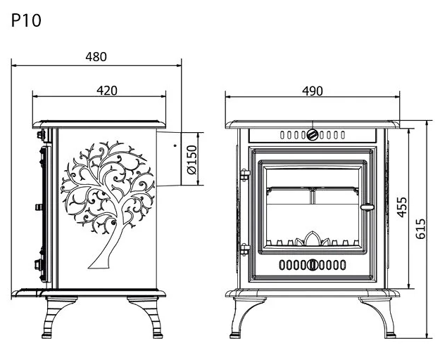 Kawmet P10 6.8 EKO дровяная печь