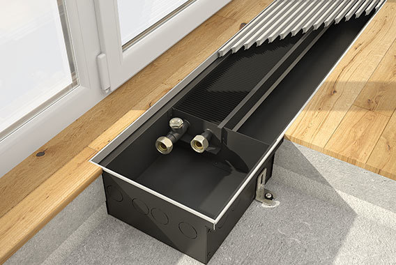 Kermi KVN 260x110x1750 Без декоративной решётки внутрипольный конвектор