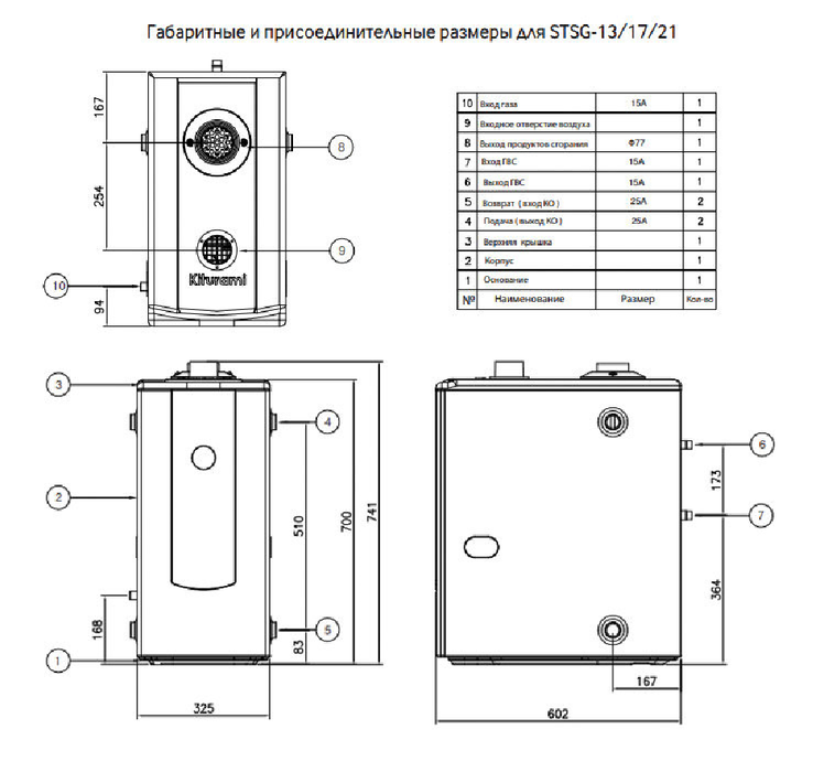 Kiturami STSG-17 GAS 19,7 кВт напольный газовый котел
