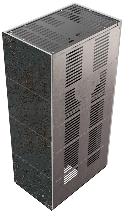 Kratki FLOKI PRO OXIDE NERO готовый дровяной каминокомплект