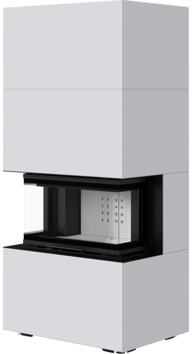 Kratki Home Easy Box белый с топкой NBC, с доводчиком готовый дровяной каминокомплект