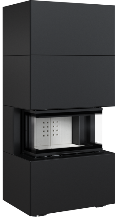 Kratki Home Easy Box черный с топкой NBC, с доводчиком готовый дровяной каминокомплект