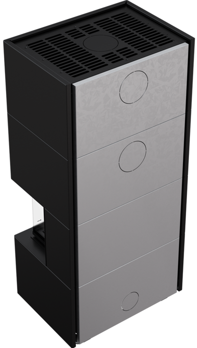 Kratki Home Easy Box черный с топкой NBC, с доводчиком готовый дровяной каминокомплект