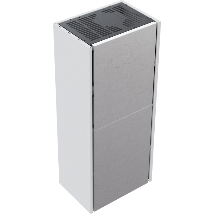 Kratki SIMPLE Box белый с топкой BS, левый угол готовый дровяной каминокомплект