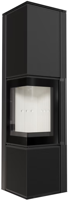 Kratki TORA/L, черный, с доводчиком PRO готовый дровяной каминокомплект