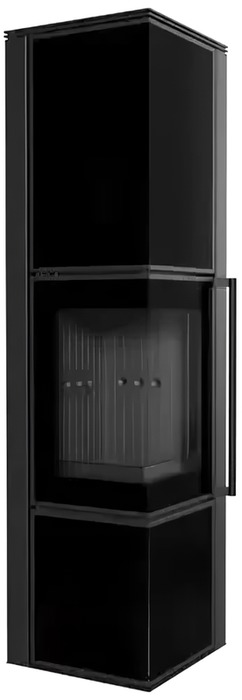 Kratki TORA/L PRO, черный, черная футеровка, с доводчиком дровяная печь