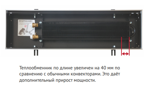 KVZ 360-80-2100 внутрипольный конвектор