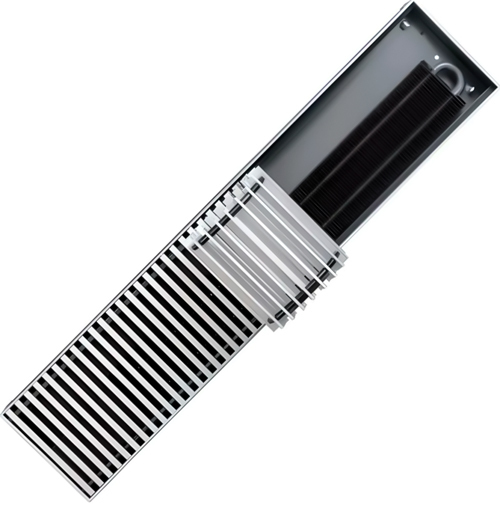 КЗТО Бриз Нерж 200x80x3200 1то внутрипольный конвектор