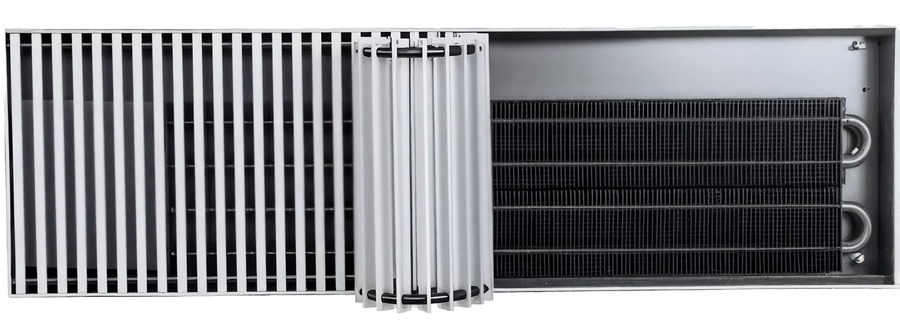 КЗТО Бриз Нерж 300x100x3800 2то внутрипольный конвектор