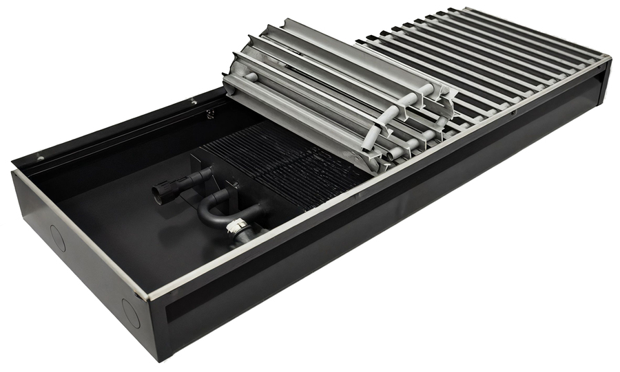 КЗТО Бриз Нерж 380x100x4700 2то внутрипольный конвектор