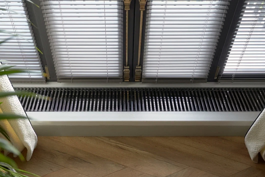 КЗТО Бриз Нерж 380x100x4700 2то внутрипольный конвектор