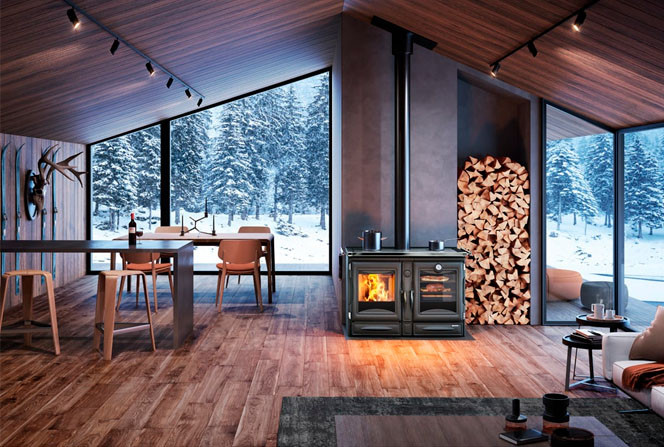 La Nordica ALASKA Nero antracite (черный антрацит) дровяная печь
