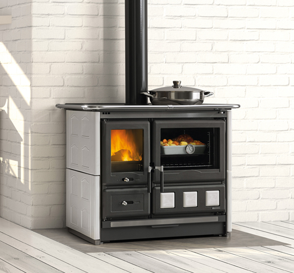 La Nordica ROSA XXL MAIOLICA BIN (белый) дровяная печь