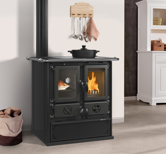 La Nordica ROSETTA SINISTRA STEEL ANTRACITE (черный) дровяная печь