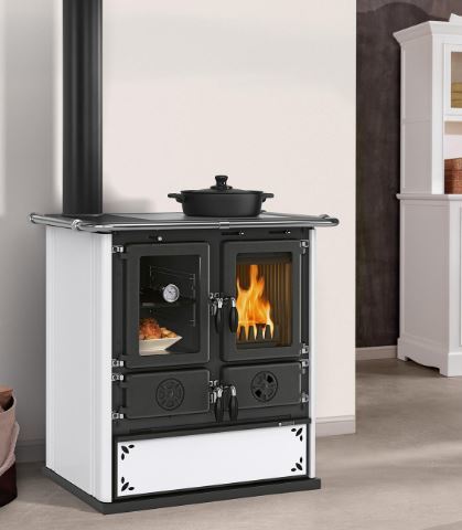 La Nordica ROSETTA SINISTRA STEEL BIANCO PUNTINATO (белый) дровяная печь