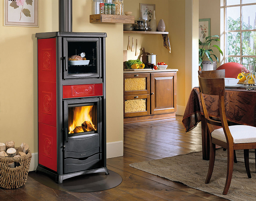 La Nordica TERMOROSELLA PLUS FORNO DSA 4,0 LIBERTY BORDEAUX (бордовый) дровяная печь